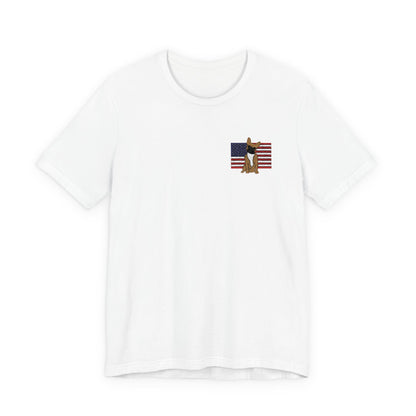 Embroidered Flag Fawn Frenchie TShirt