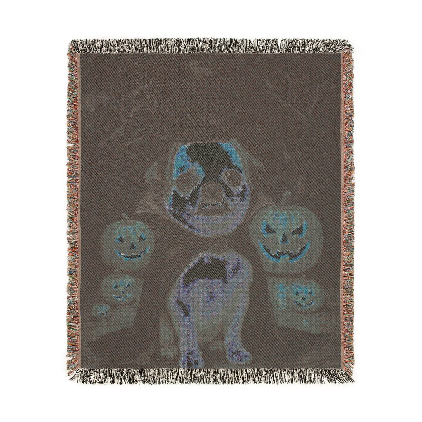 CUSTOM Mutt Dog Halloween Woven Blanket