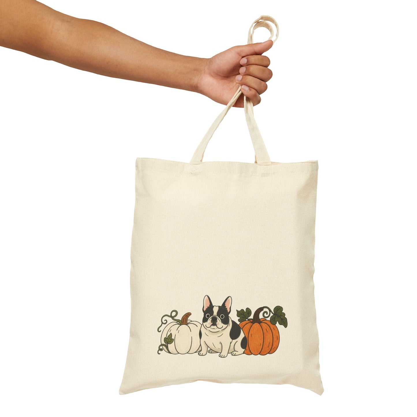 Piebald Frenchie Pupkin Tote Bag