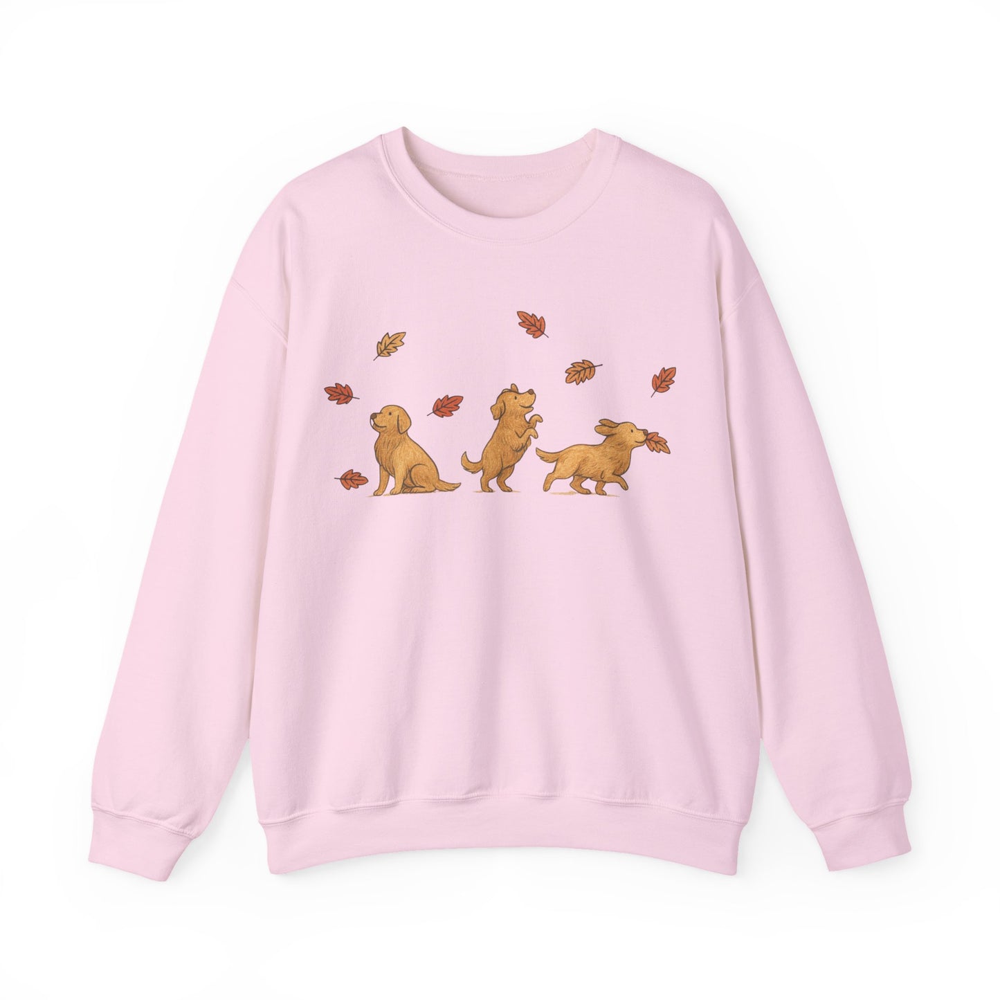 Golden Retriever Chasing Leaves Sweatshirt