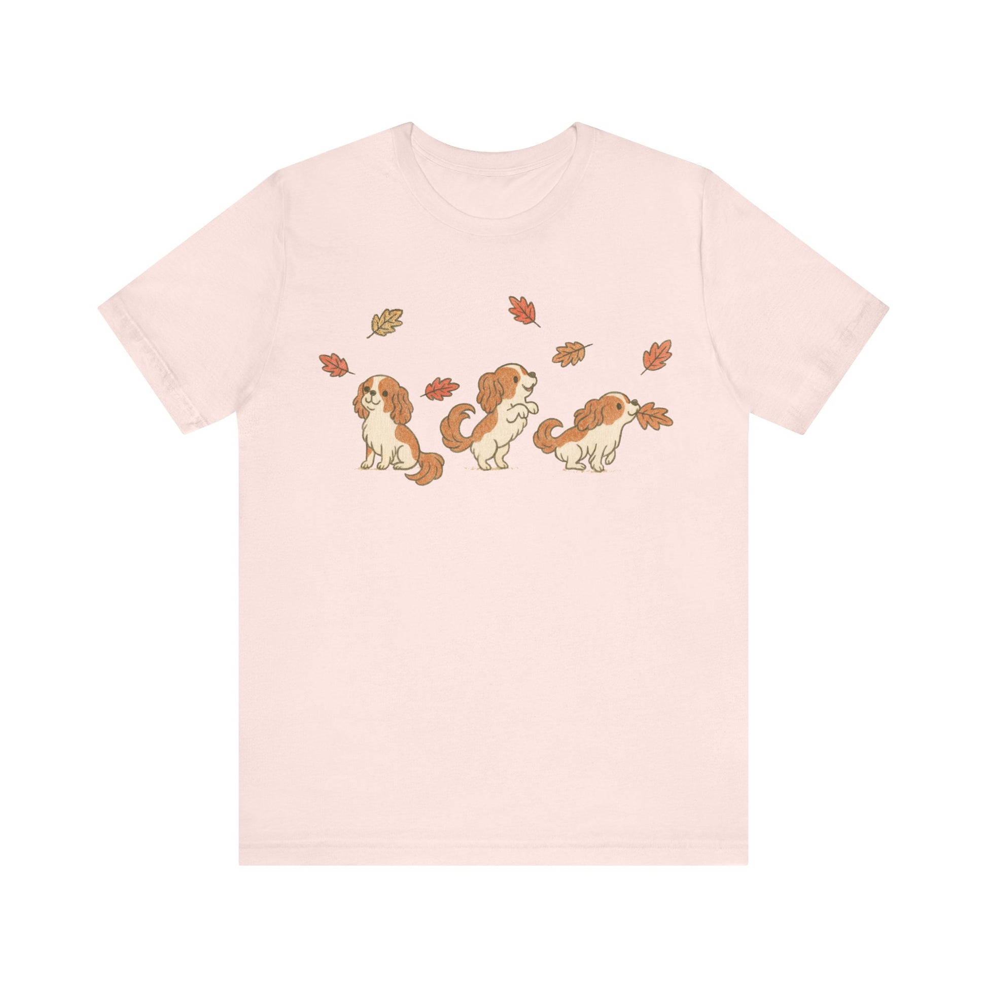 Blenheim Cavalier Chasing Leaves TShirt