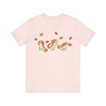 Blenheim Cavalier Chasing Leaves TShirt