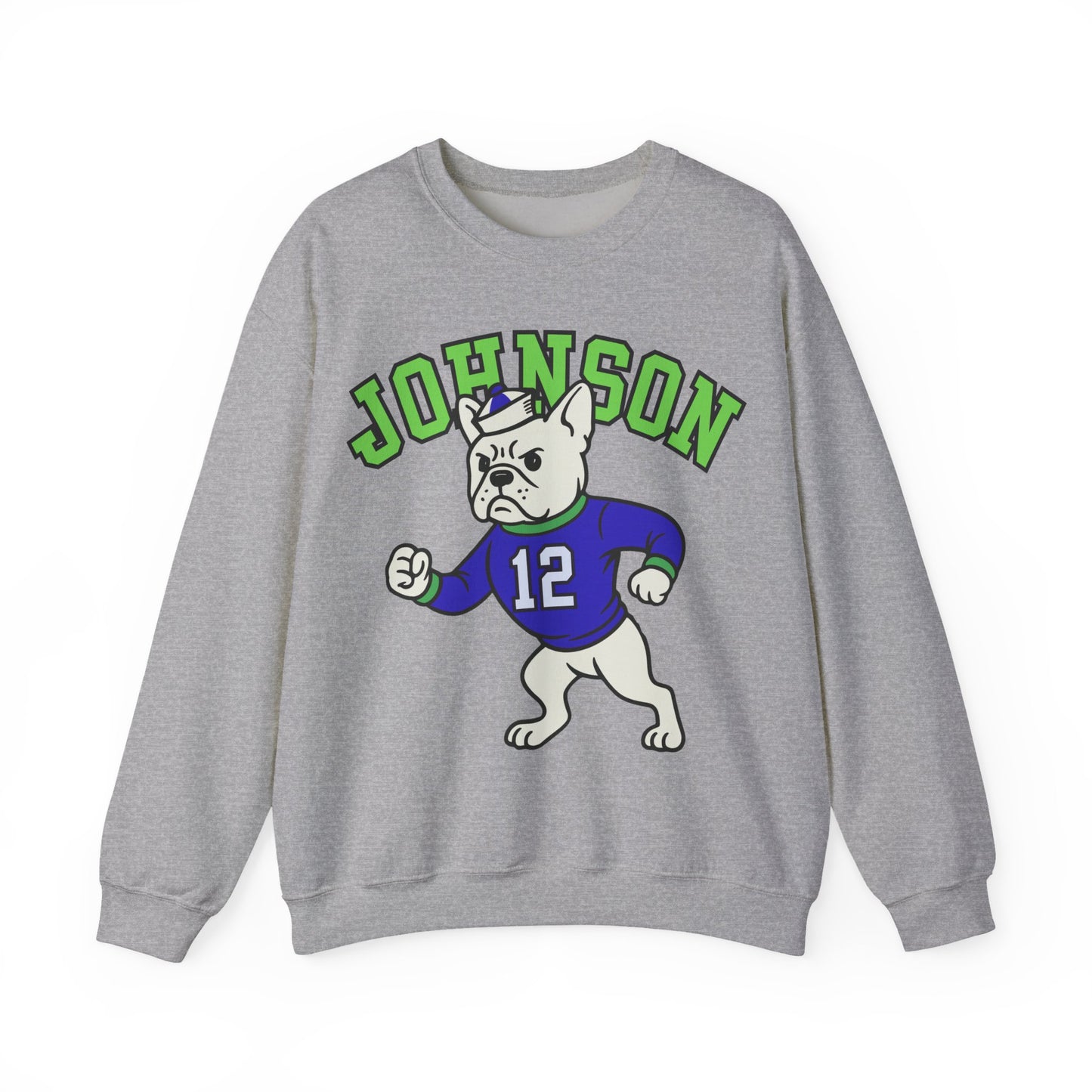White Frenchie College Mascot Sweatshirt