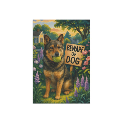 Custom Mutt Dog Beware Garden Flag
