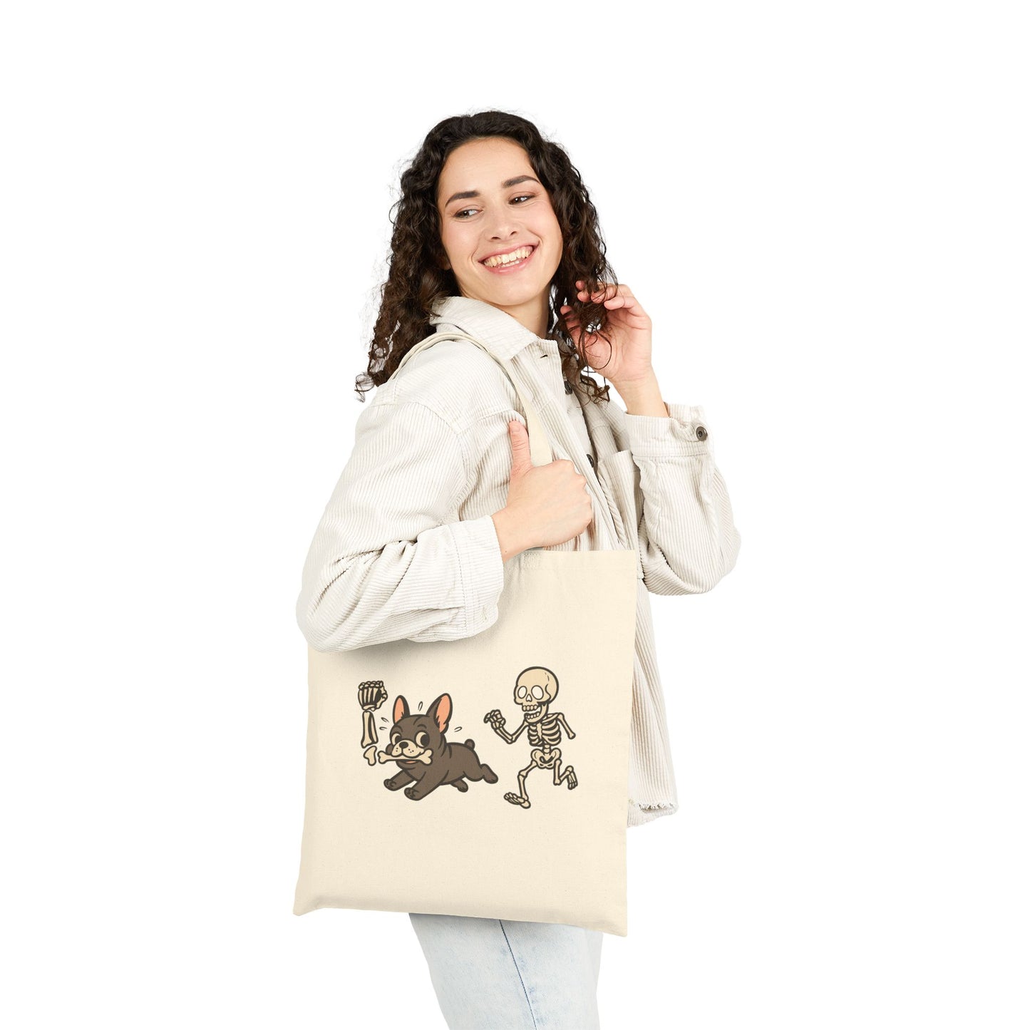 Black Frenchie Robber Tote Bag