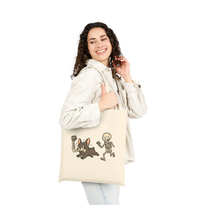 Black Frenchie Robber Tote Bag
