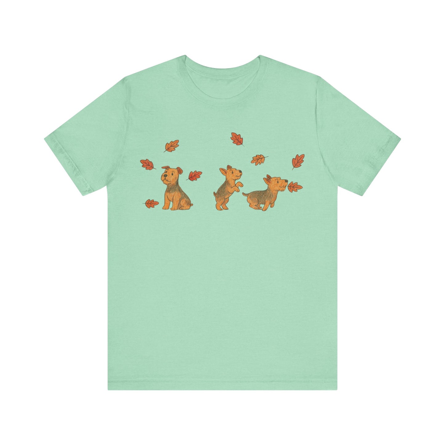 Airedale Terrier Chasing Leaves TShirt
