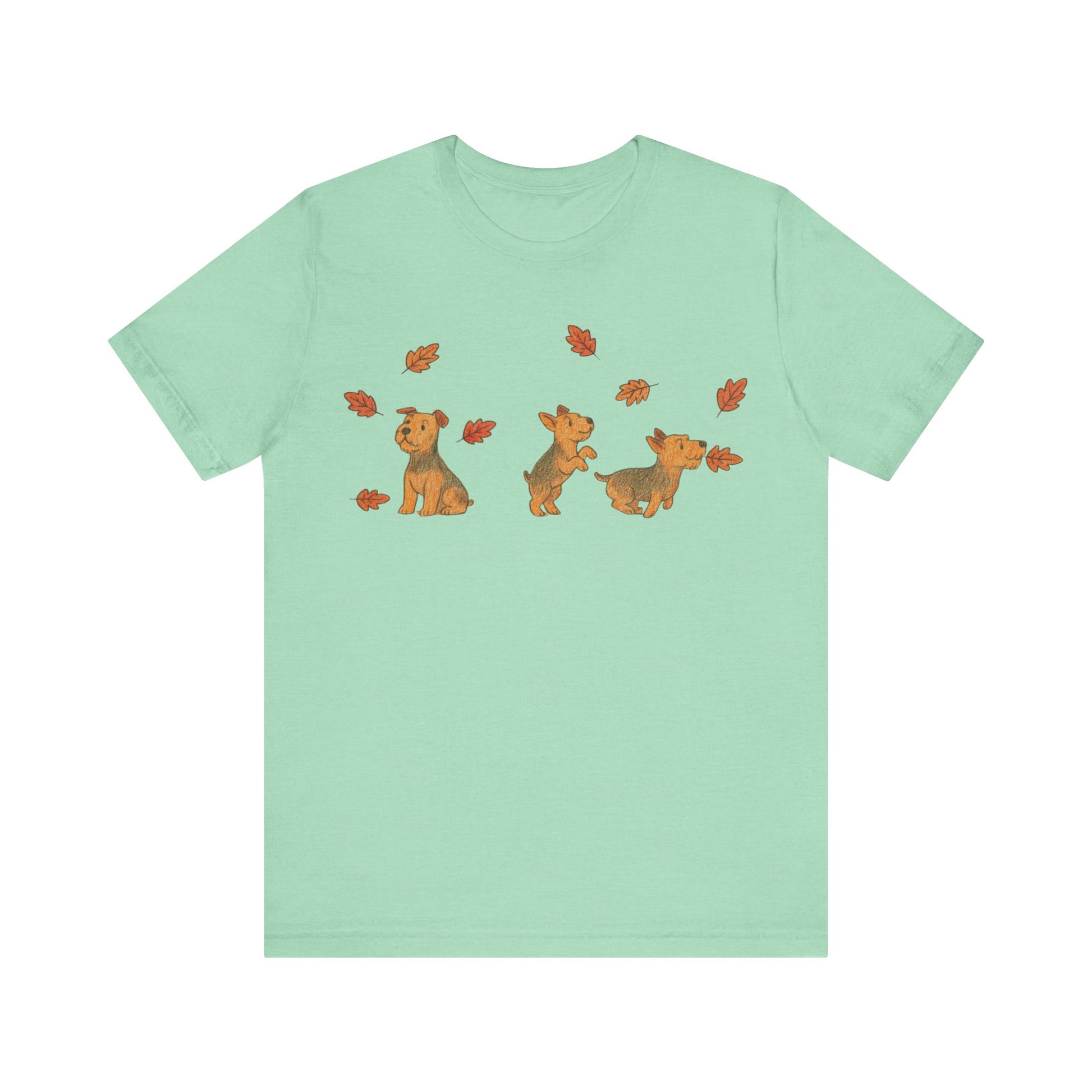 Airedale Terrier Chasing Leaves TShirt