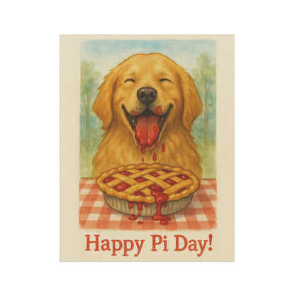 Golden Retriever Pi Day Garden Flag