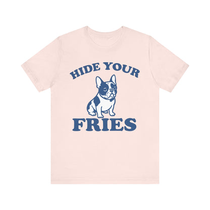 Piebald French Bulldog Fries TShirt