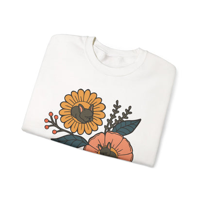 Black Frenchie Sleeping Flowers Sweatshirt