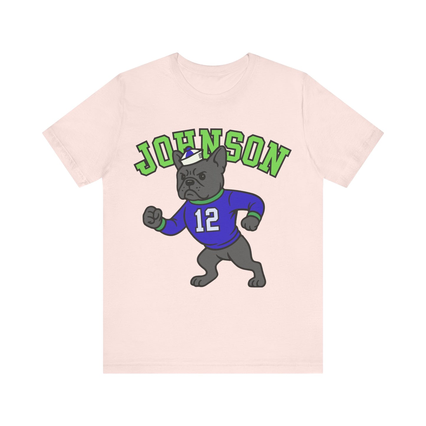 Black Frenchie College Mascot TShirt