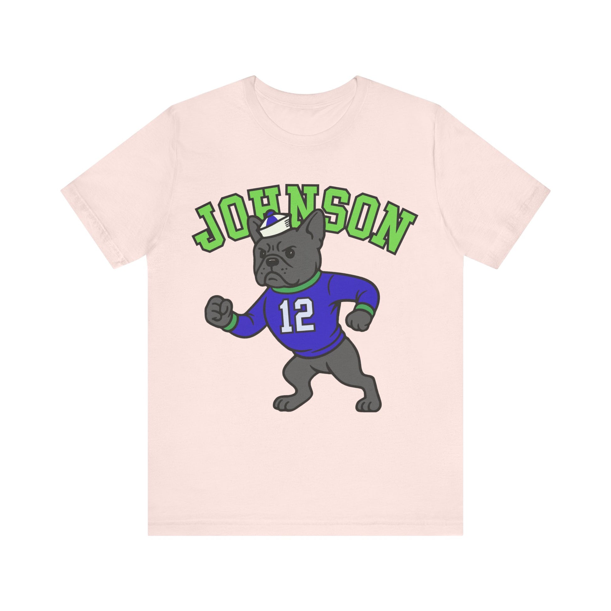 Black Frenchie College Mascot TShirt