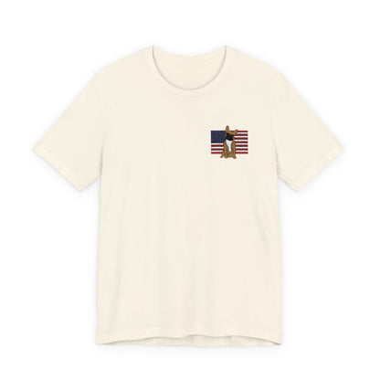 Embroidered Flag Fawn Frenchie TShirt