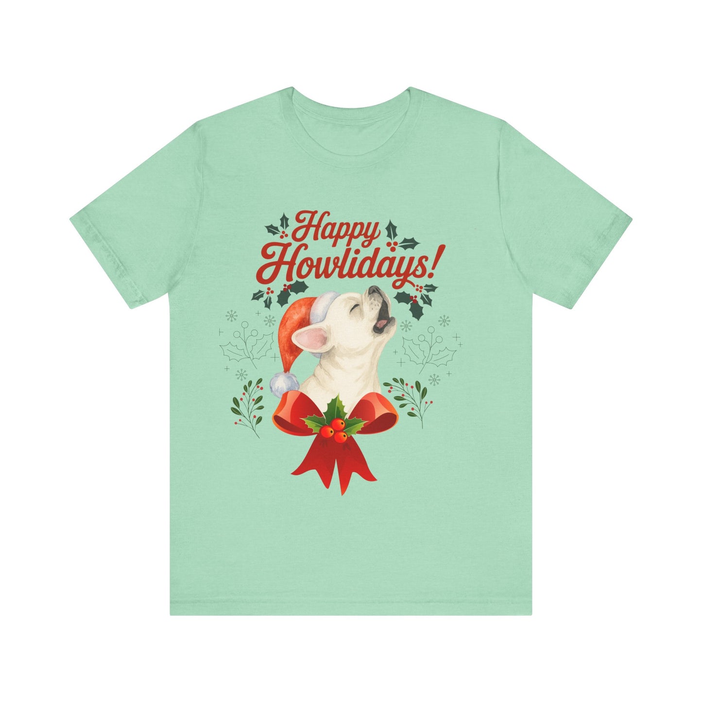 White French Bulldog Happy Howlidays TShirt
