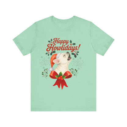 White French Bulldog Happy Howlidays TShirt