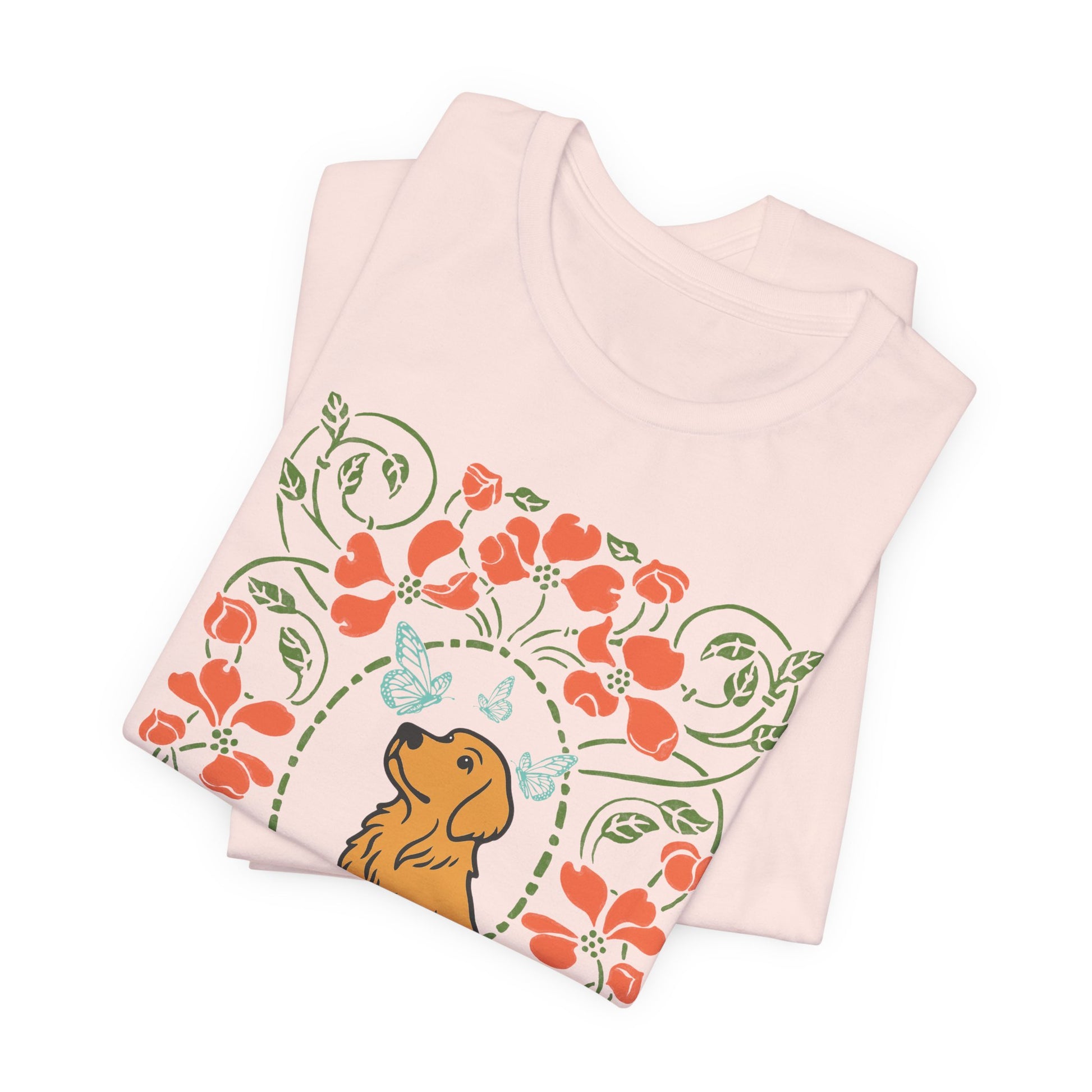 Golden Retriever Butterflies Frame TShirt