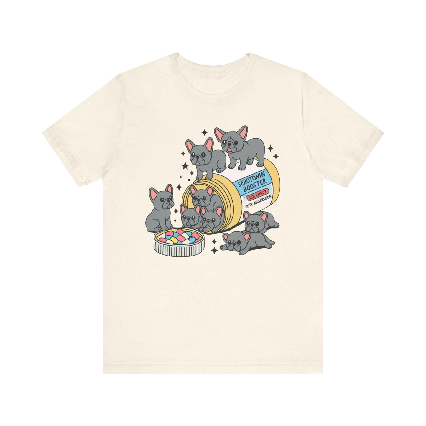 Serotonin Tee Black French Bulldog