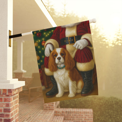 Blenheim Cavalier Santa Clause Garden Flag