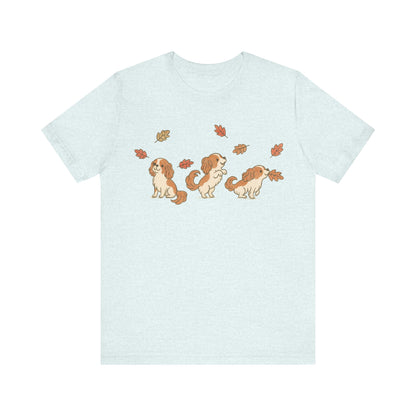 Blenheim Cavalier Chasing Leaves TShirt