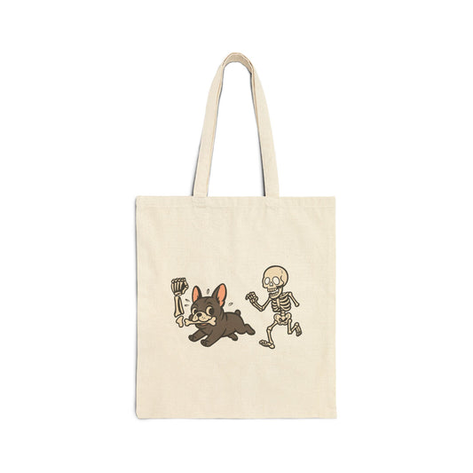 Black Frenchie Robber Tote Bag