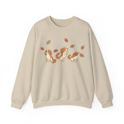 Blenheim Cavalier Chasing Leaves Sweatshirt