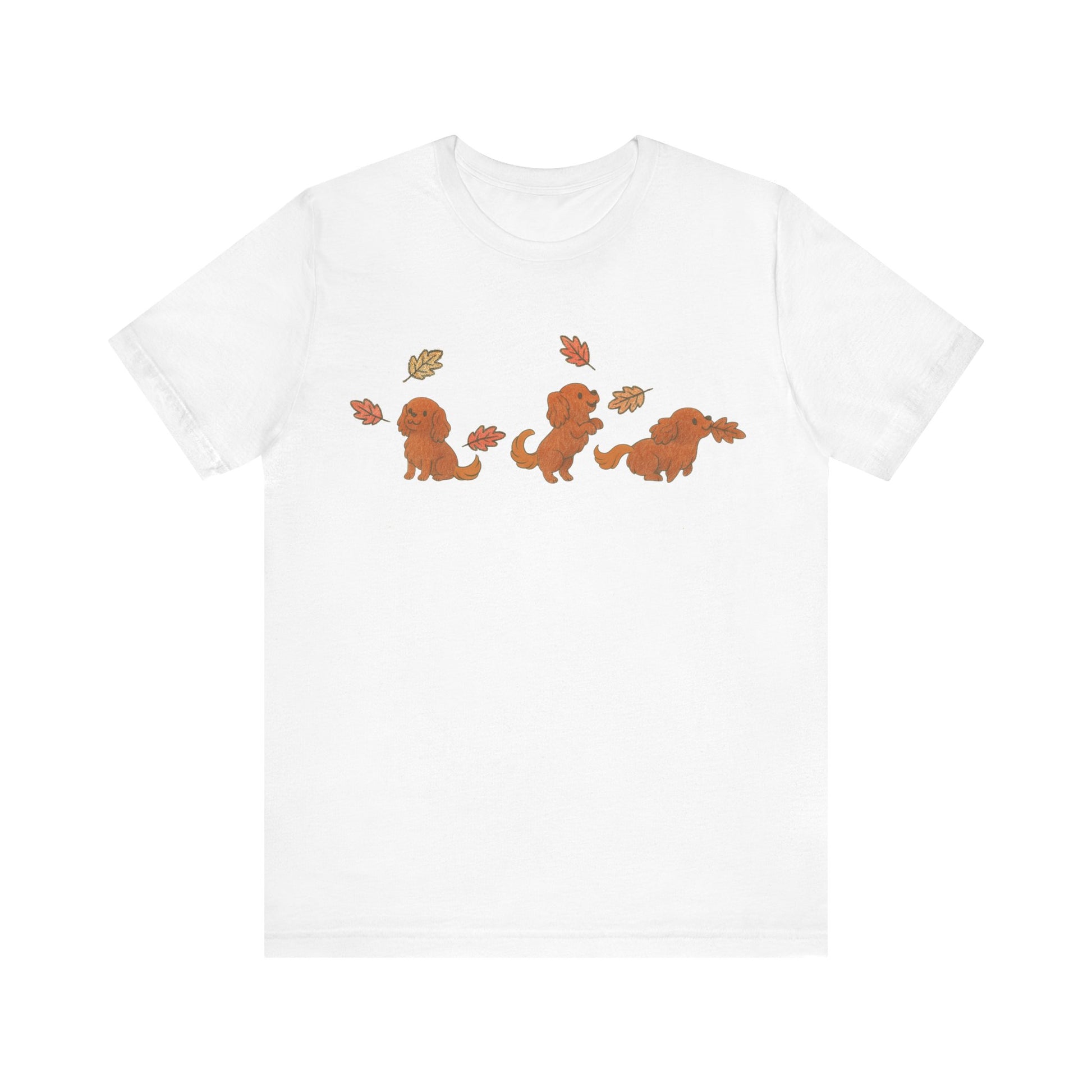 Ruby Cavalier Chasing Leaves TShirt