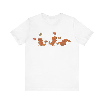 Ruby Cavalier Chasing Leaves TShirt