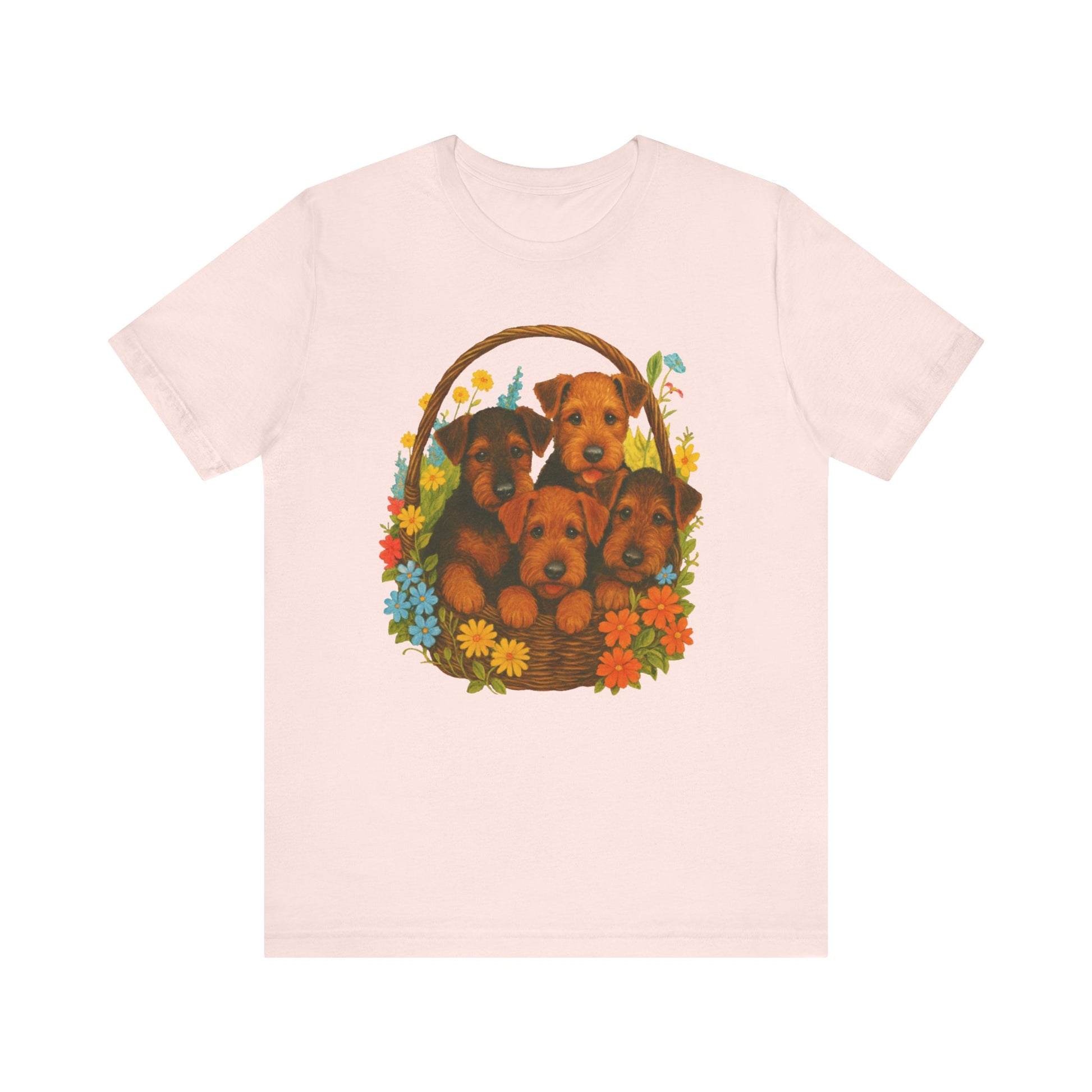 Airedale Terrier Puppy Basket TShirt