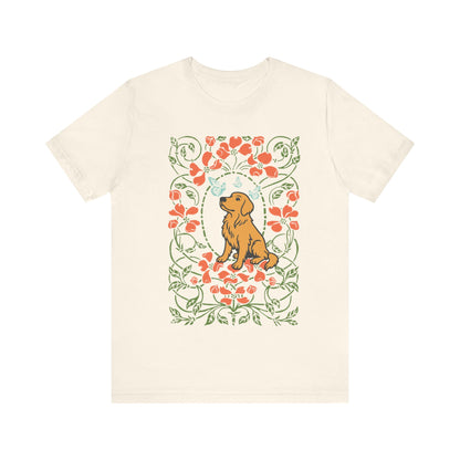 Golden Retriever Butterflies Frame TShirt