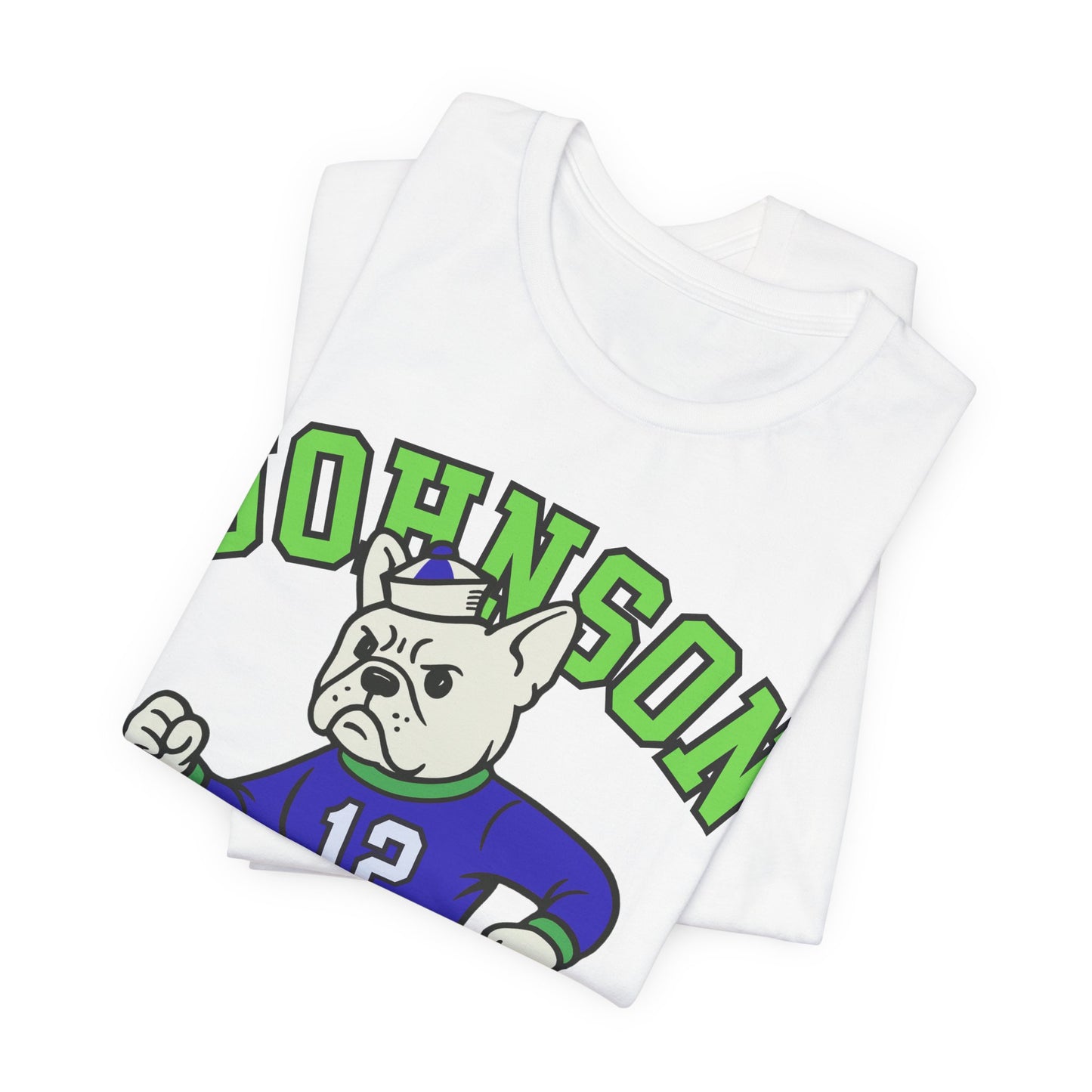 White Frenchie College Mascot TShirt