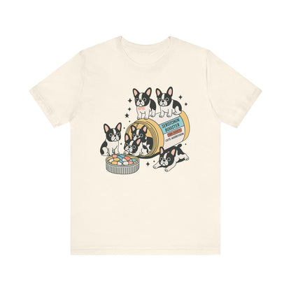 Serotonin Tee Piebald French Bulldog