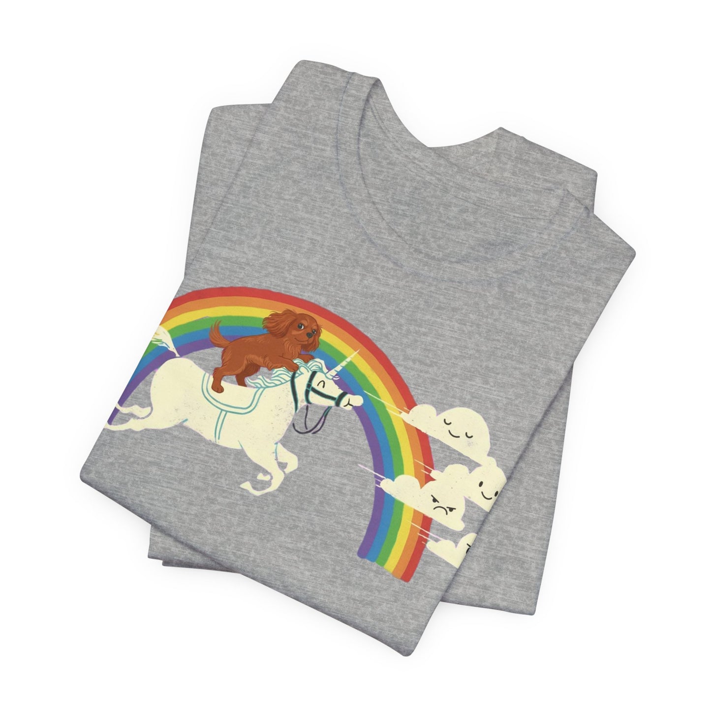 Rainbow Unicorn Ruby Cavalier Tshirt