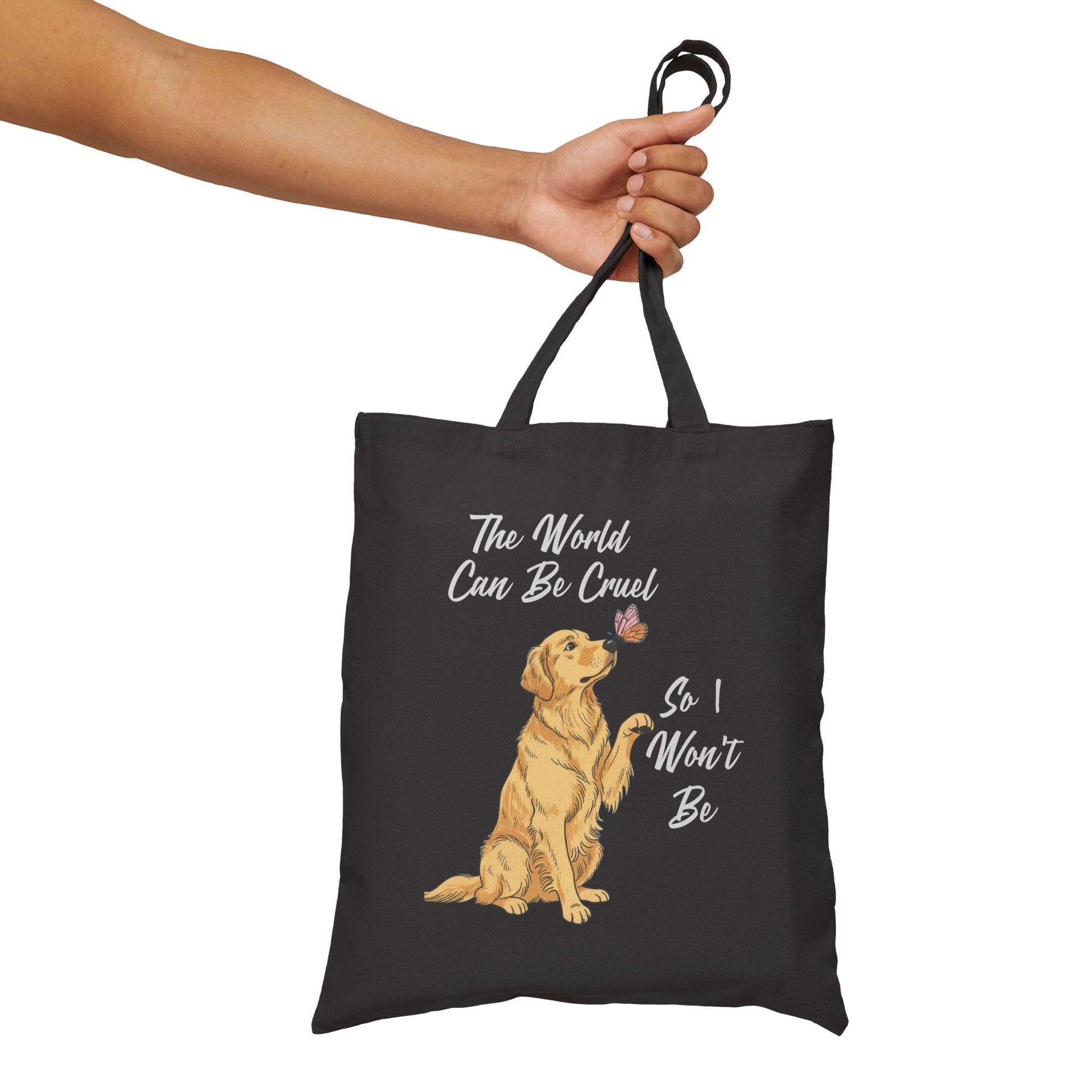 Cruel World Golden Retriever Tote Bag