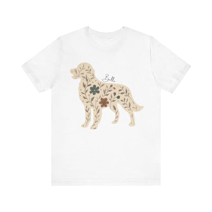 Golden Retriever Floral Silhouette TShirt