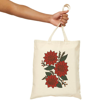 Ruby Cavalier Holiday Flower Sleeping Tote Bag