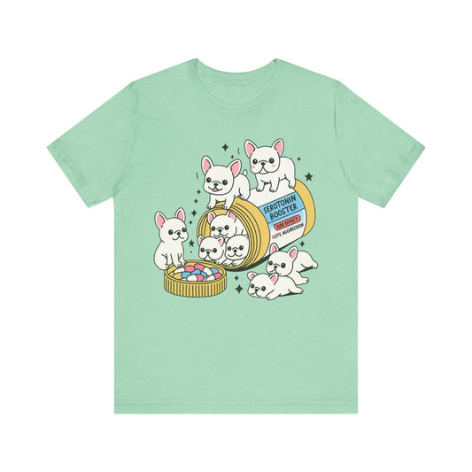 Serotonin Tee White French Bulldog