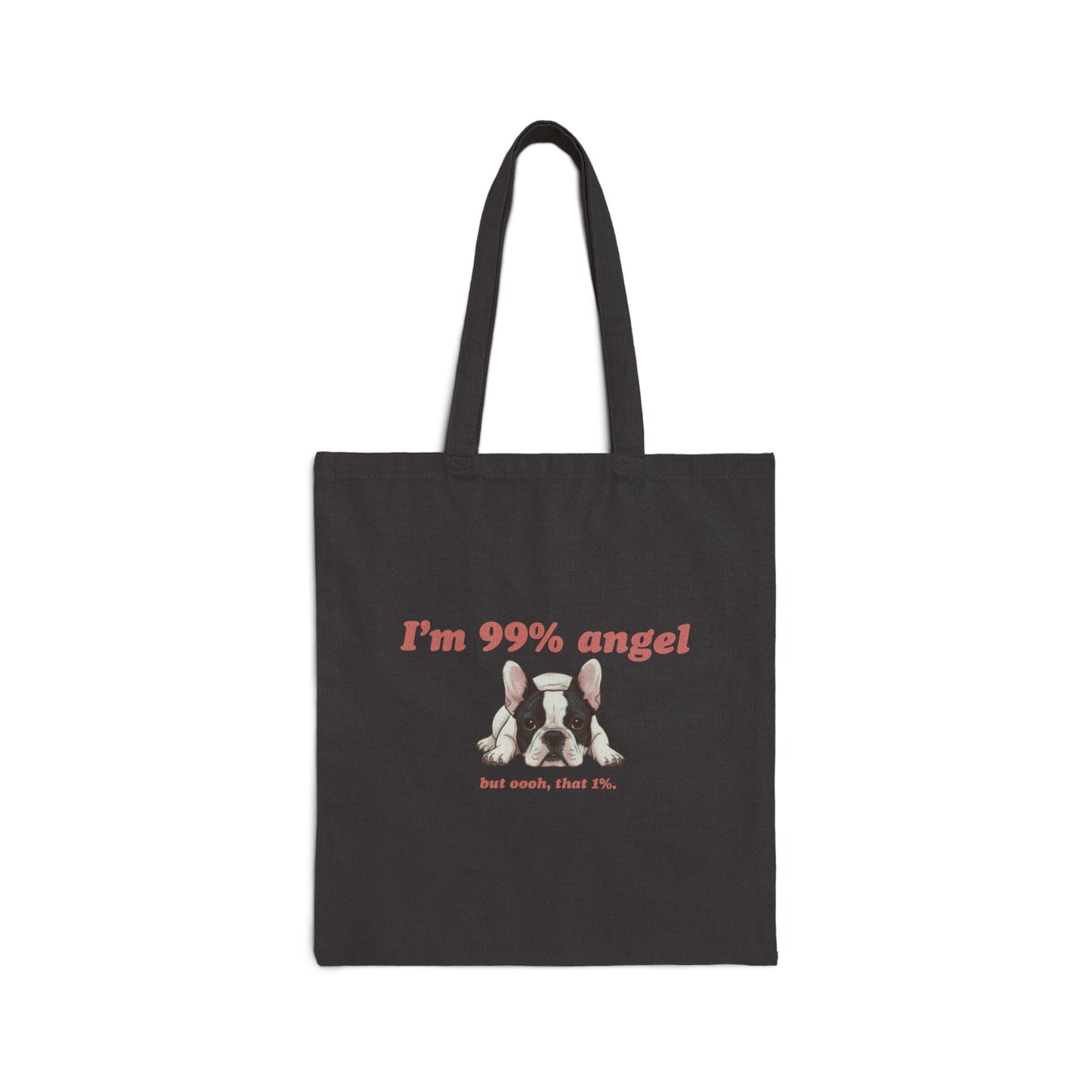 Piebald Frenchie Angel 1% Tote Bag