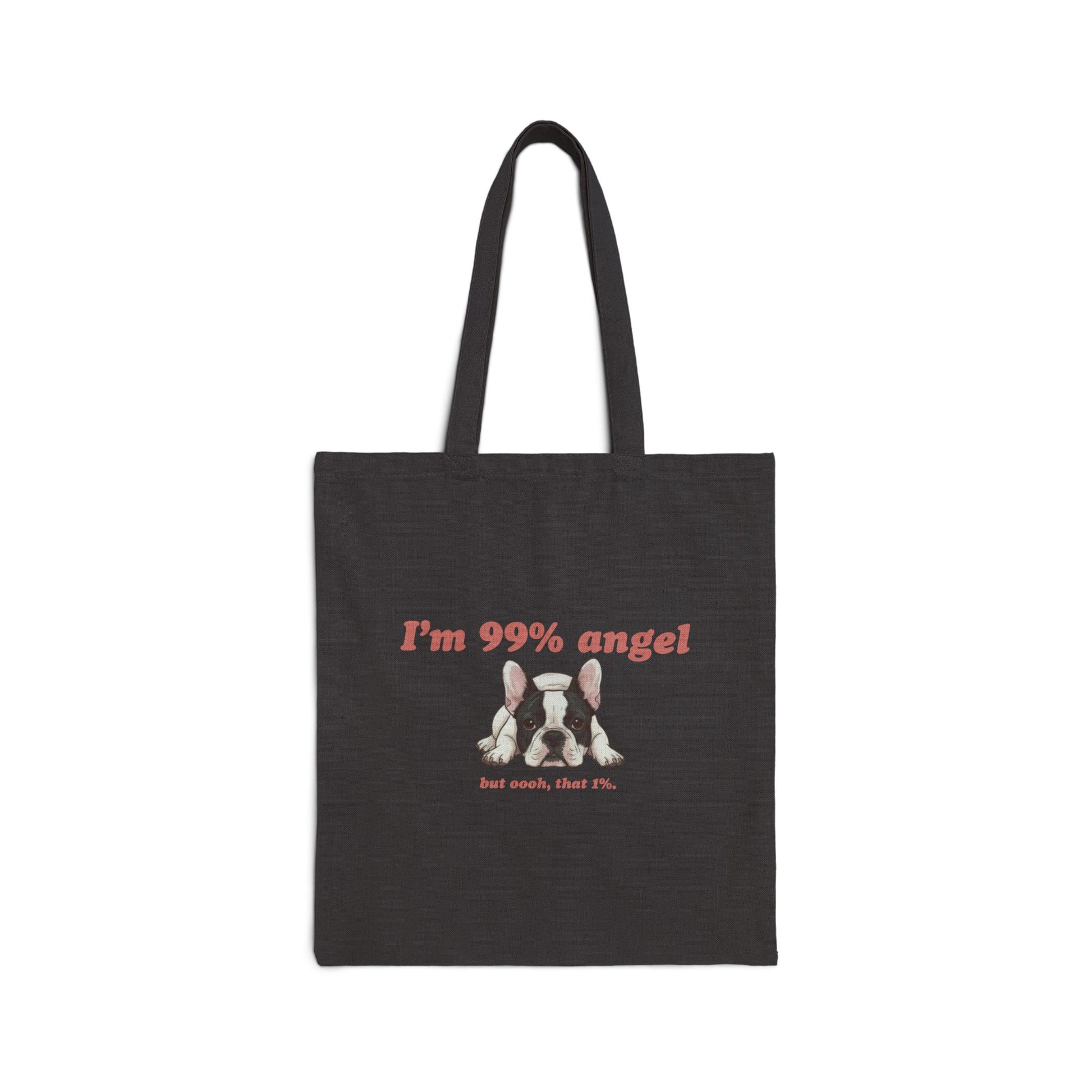 Piebald Frenchie Angel 1% Tote Bag