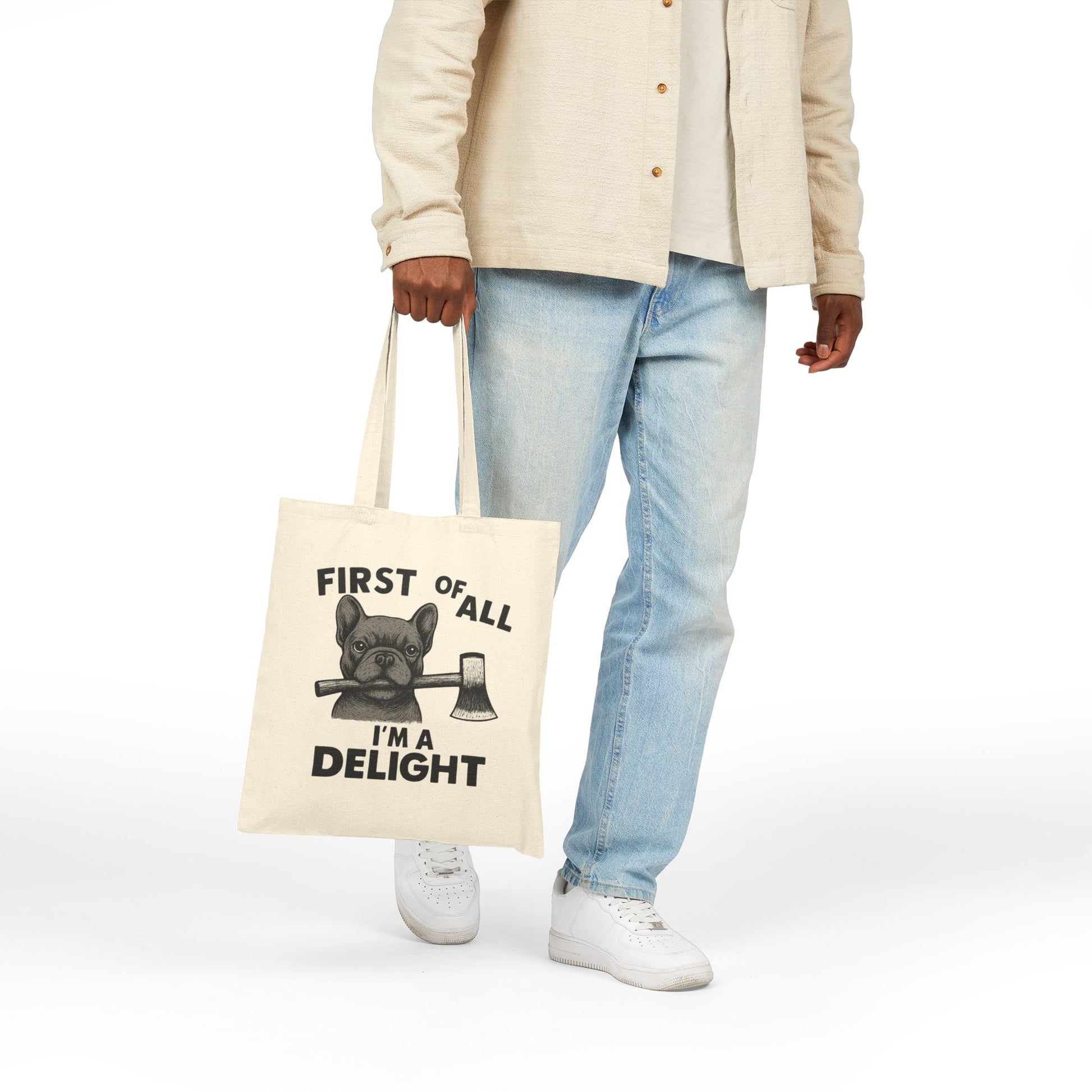 Black Frenchie Delight Tote Bag