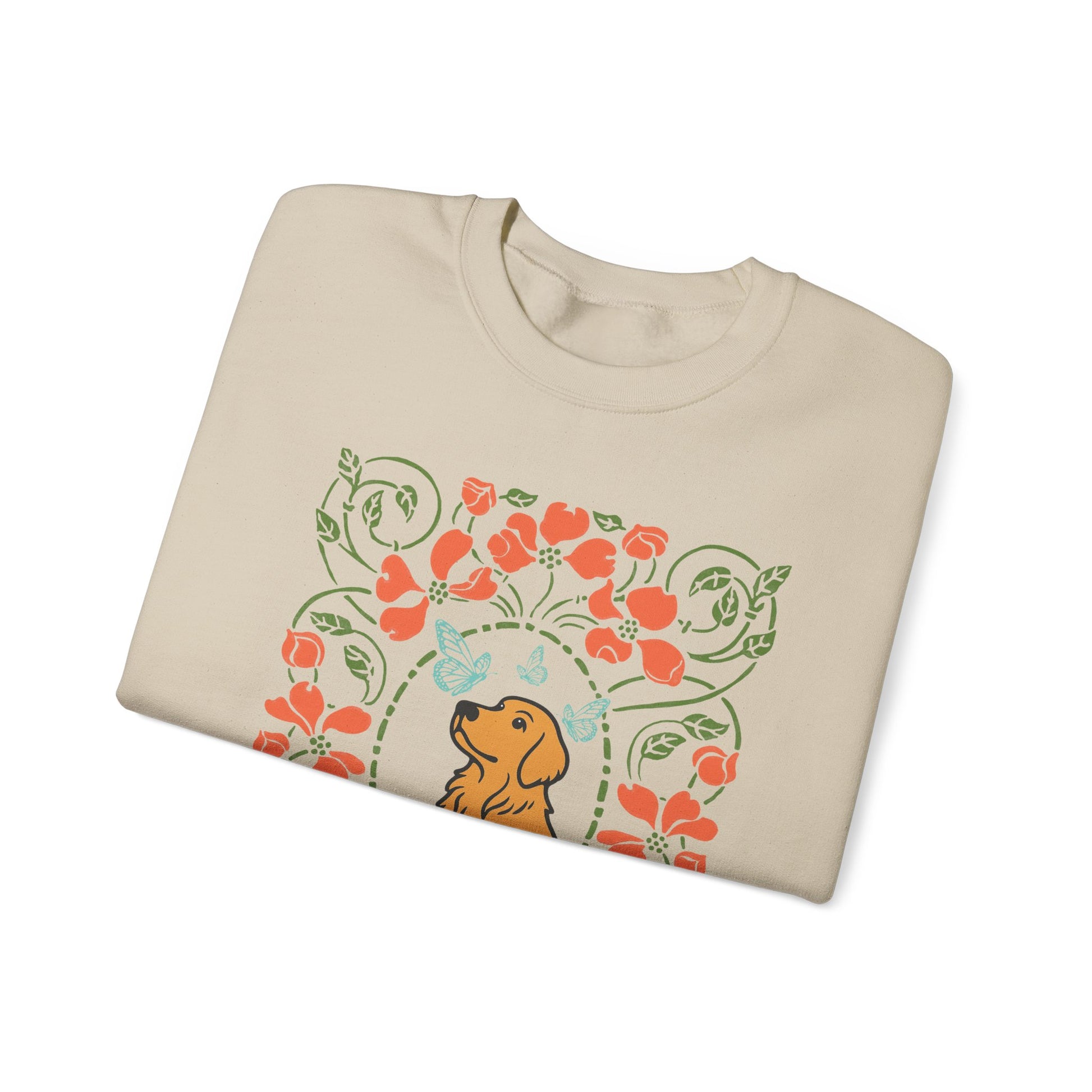 Golden Retriever Butterfly Frame Sweatshirt