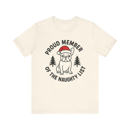 French Bulldog Naughty List TShirt