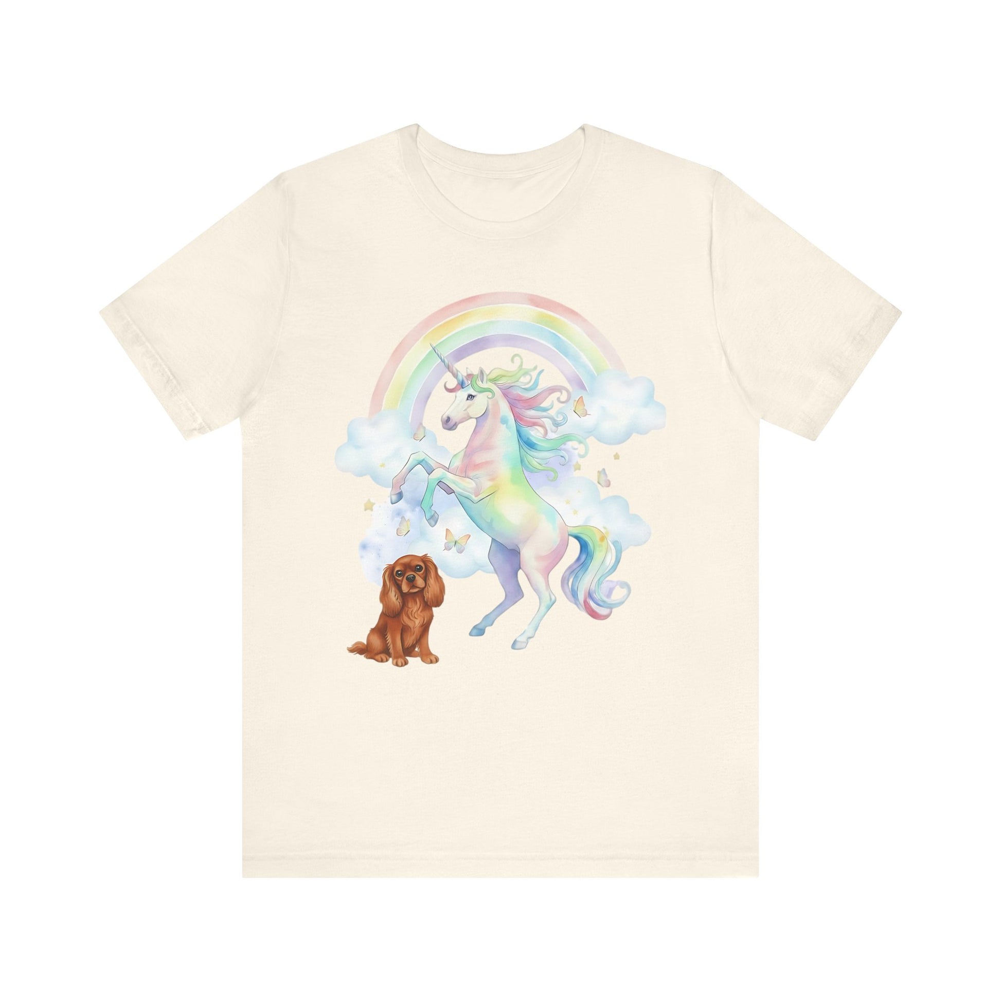 Ruby Cavalier Watercolor Unicorn Tshirt
