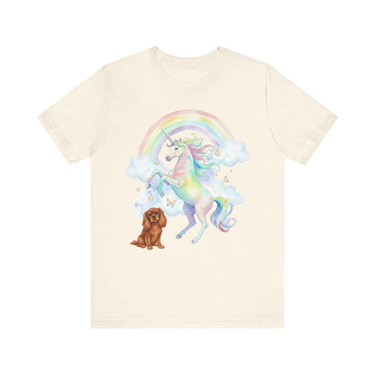 Ruby Cavalier Watercolor Unicorn Tshirt