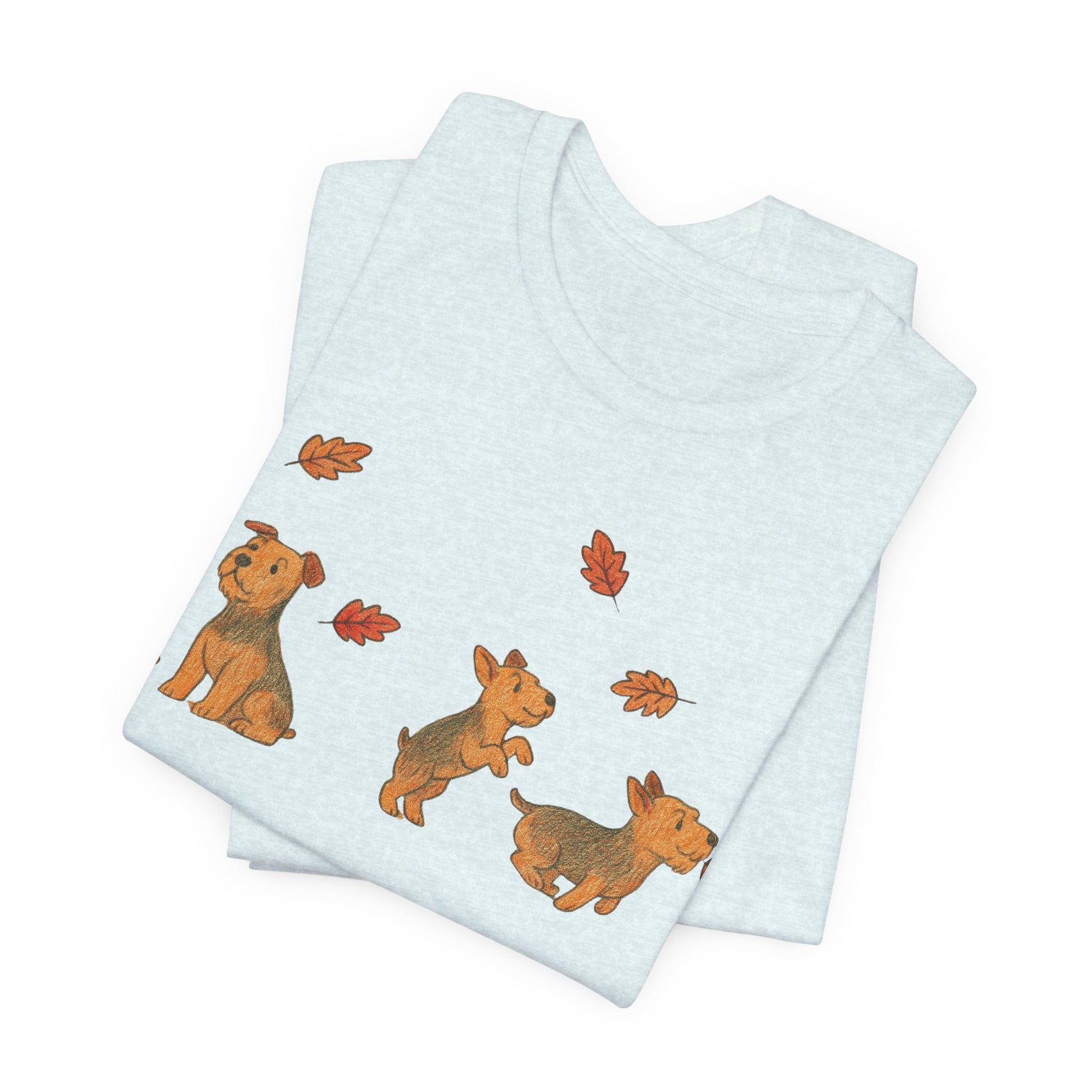 Airedale Terrier Chasing Leaves TShirt