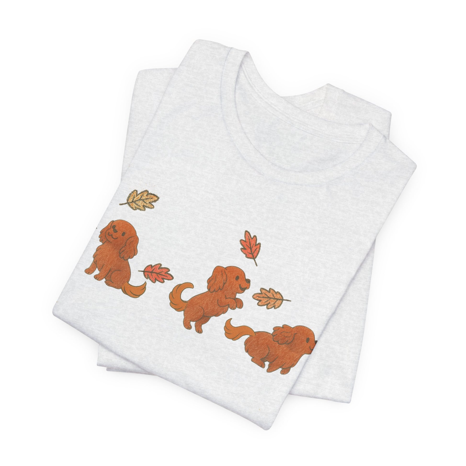 Ruby Cavalier Chasing Leaves TShirt