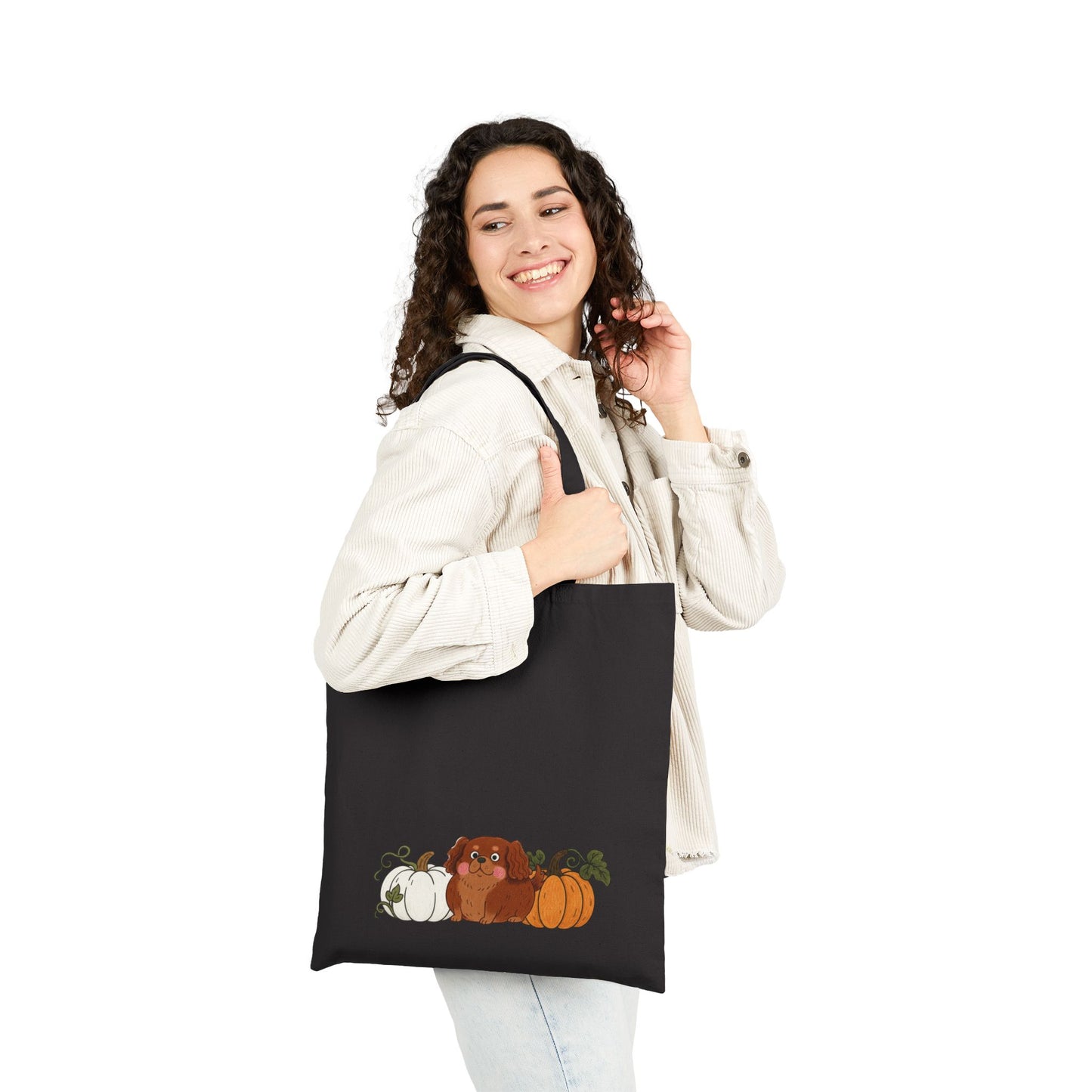 Ruby Cavalier King Charles Pupkin Tote Bag