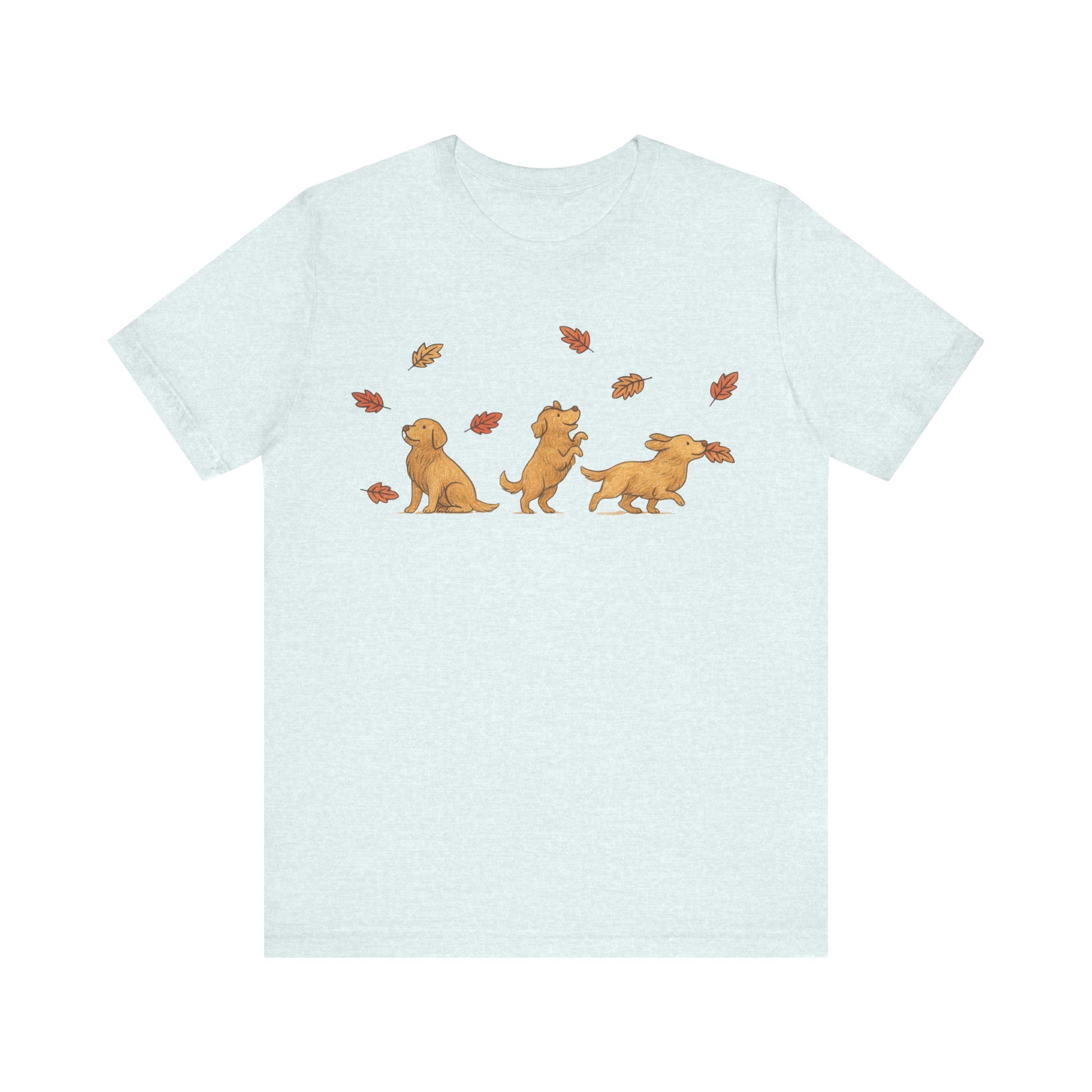 Golden Retriever Chasing Leaves TShirt