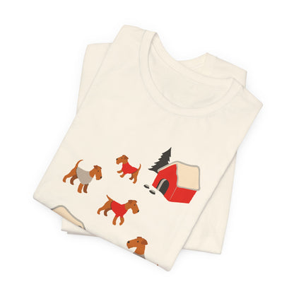 Airedale Terrier Snow Play TShirt
