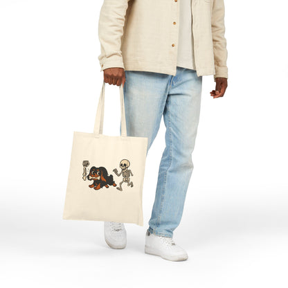 Black Tan Cavalier Robber Tote Bag